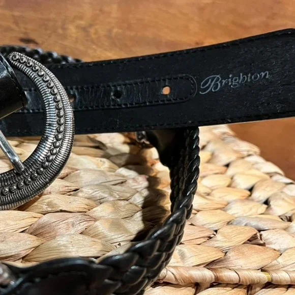 Brighton Black Braided Boho Belt, 34 L - Picture 3 of 5